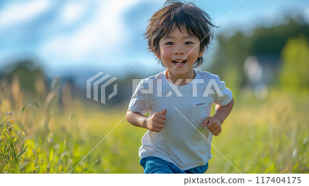 Boy running 117404175