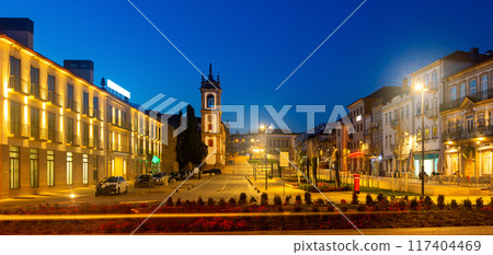 Av. Carvalho Araujo in evening with view of Cathedral of Vila Real Av. Carvalho Araujo in evening with view of Cathedral of Vila Real 117404469