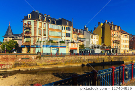 Picturesque view of Belfort on banks of Savoureuse river Picturesque view of Belfort on banks of Savoureuse river 117404939