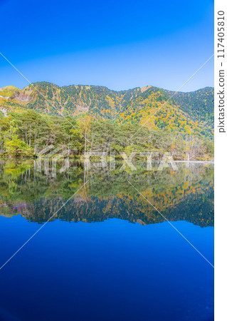 [秋季素材]秋季上高地和大正池周圍的風景[長野縣] 117405810