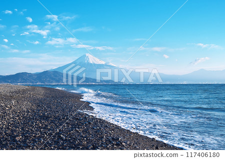 世界遺產:從三保松原眺望富士山 世界遺產:從三保松原眺望富士山 117406180