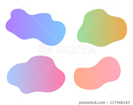 Colorful blurry speech bubble set 117406283