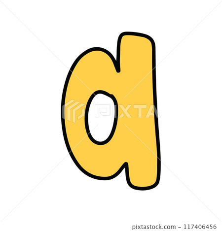 Hand drawn a to z alphabet letter for brand logo, icon, decoration, cute font, typography, text, calligraphy, initials, print, card, clip art, sticker, tattoo, merchandise, ad, education book, names 117406456