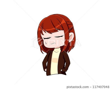 Woman in long sleeves with hands on hips 3 117407048