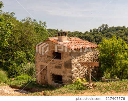 Ancient mills in valle dei Mulini Lusiana Veneto region 117407576