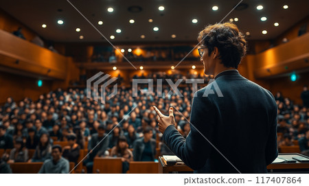 Man giving a lecture at a seminar 117407864