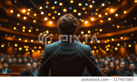Man giving a lecture at a seminar 117407865