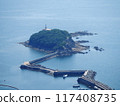 View of Tomo's summer townscape from Ushiroyama 117408735