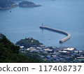 View of Tomo's summer townscape from Ushiroyama 117408737