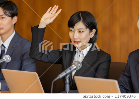 Management meeting: Raise your hand Management meeting: Raise your hand 117409376