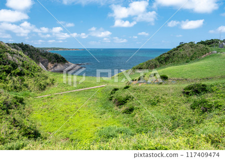 Scenery of Tonosaki in Tsushima City, Nagasaki Prefecture in summer 117409474