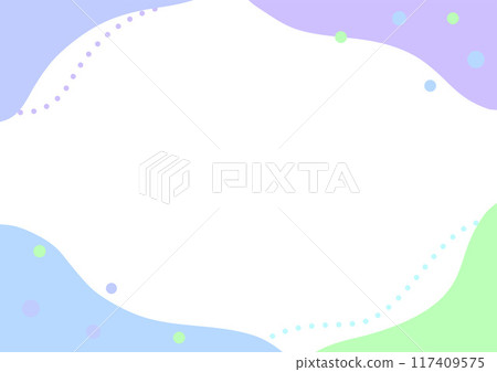 背景：波浪框、虛線和圓點、淺藍色 117409575