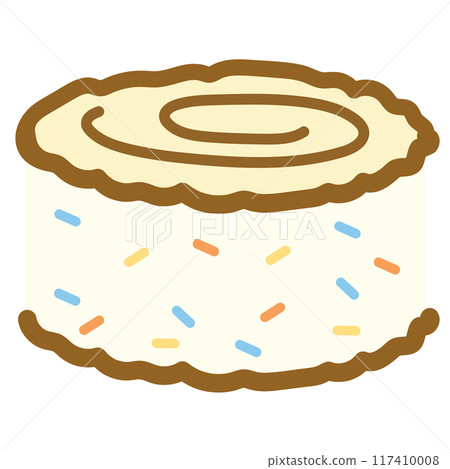 Vanilla cake for patches, plush toy, doll, sweet dessert, card, food, cafe, restaurant, menu, recipe, baking book, print, social media post, clip art, birthday cake, celebration, logo, icon, candles 117410008