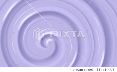 Purple creamy substance swirl top view Purple creamy substance swirl top view 117410091
