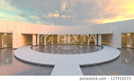 A museum with a distinctive circular shape A museum with a distinctive circular shape 117410573