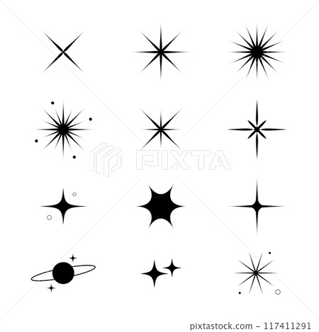 Sparkle star for element, illustration 117411291