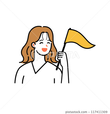 要支持的女人的插圖 117411309