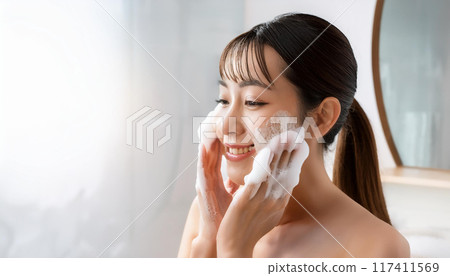 洗臉的女人（AI 生成的圖像） 117411569