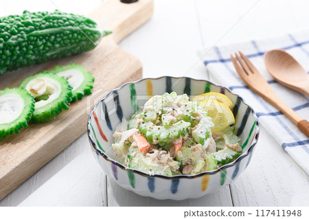 Salad with goya and tuna Salad with goya and tuna 117411948