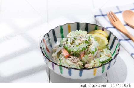 Salad with goya and tuna Salad with goya and tuna 117411956