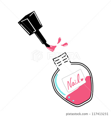 Pink manicure 117413231