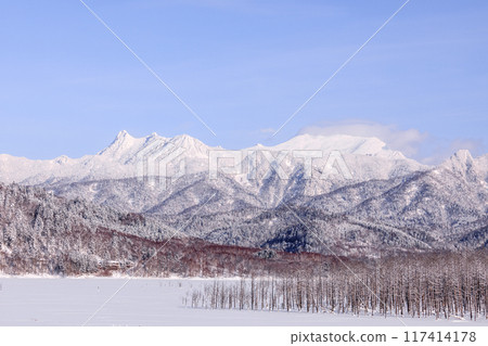 北海道夕張市、週波羅湖、夕張山、前岳完全結冰 [1月] 117414178