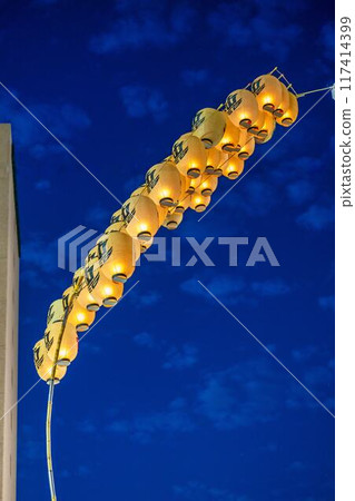 Tohoku summer festival: Kanto at the Akita Kanto Festival in Akita City, Akita Prefecture Tohoku summer festival: Kanto at the Akita Kanto Festival in Akita City, Akita Prefecture 117414399