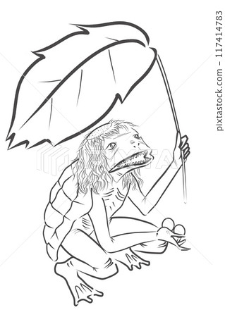 怪河童線描 117414783