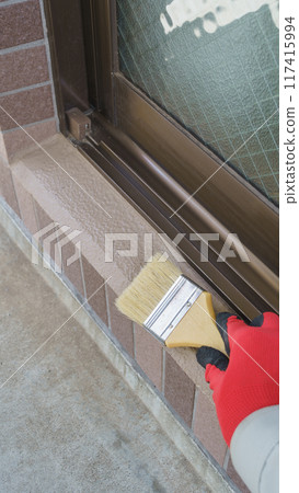 Exterior wall and balcony painting | Craftsmen and workers image Exterior wall and balcony painting | Craftsmen and workers image 117415994