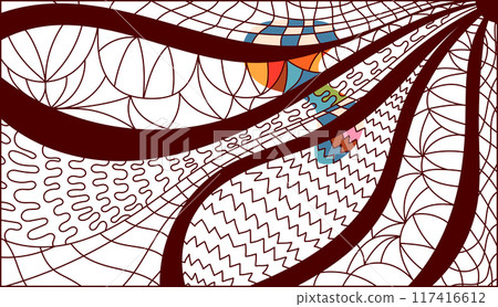 Abstract hippie decor. Abstract hippie decor. 117416612