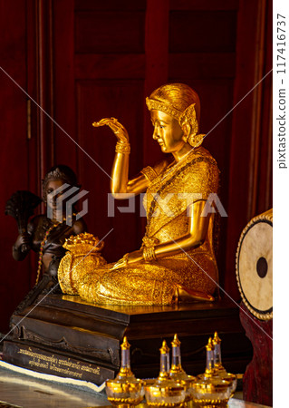 Nang Kwak is Woman Statue Beckoning happy Lot in Nang Kwak is Woman Statue Beckoning happy Lot in 117416737