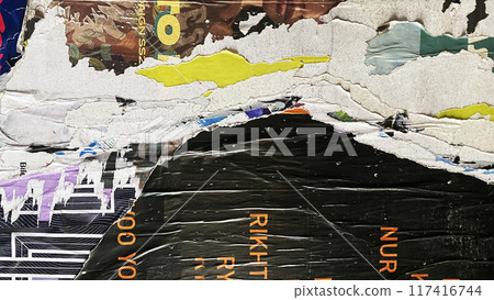 Collage of Old Colorful Posters. Ripped Torn Crumpled Paper. Wall Backdrop Placard Texture. Urban Street Posters Collage. Concert Posters Multilayered Seamless Loop Stop Motion Collage of Old Colorful Posters. Ripped Torn Crumpled Paper. Wall Backdrop Placard Texture. Urban Street Posters Collage. Concert Posters Multilayered Seamless Loop Stop Motion 117416744