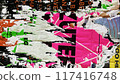 Collage of Old Colorful Posters. Ripped Torn Crumpled Paper. Wall Backdrop Placard Texture. Urban Street Posters Collage. Concert Posters Multilayered Seamless Loop Stop Motion 117416748