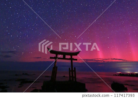 Aurora and Big Dipper 117417393