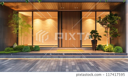 Image of the entrance of a house 01 Image of the entrance of a house 01 117417595