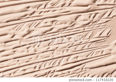 Abstract delicate minimalist beige background, cosmetic cream stroke. Abstract delicate minimalist beige background, cosmetic cream stroke. 117418226