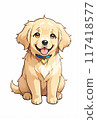 golden retriever illustration 117418577