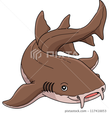 Nurse Shark Cartoon Colored Clipart Illustration Nurse Shark Cartoon Colored Clipart Illustration 117418853