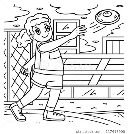 Track and Field Female Throwing Discus Coloring Track and Field Female Throwing Discus Coloring 117418900