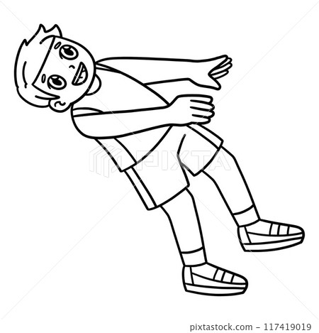 Track and Field Athlete High Jump Isolated  117419019