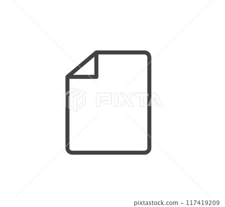Document icon vector isolated on white background 117419209