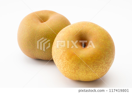 Two pears on a white background 117419801
