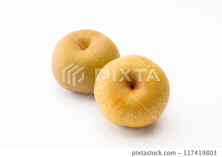 Two pears on a white background 117419803