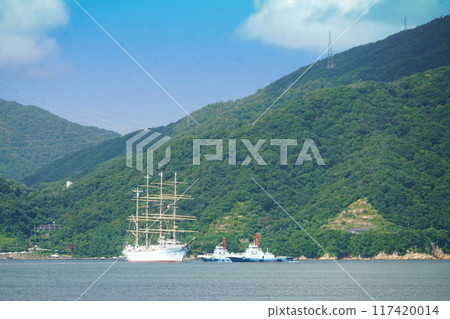 Kaiwomaru, Tsuruga Port departure scene, training ship Kaiwomaru, Tsuruga Port departure scene, training ship 117420014