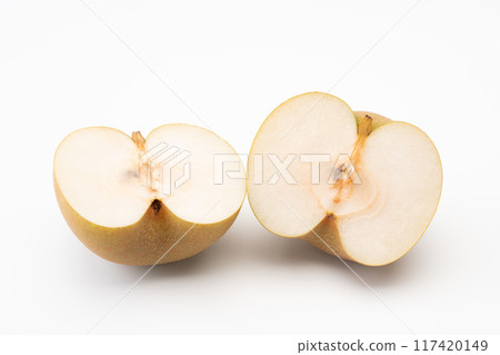 Pear cut in half Pear cut in half 117420149