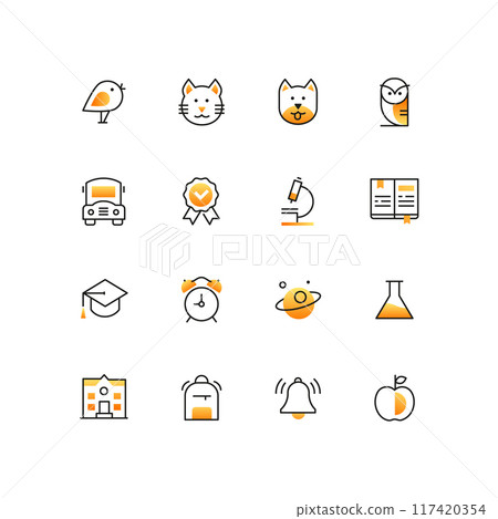 Education - modern line design style icons set 117420354