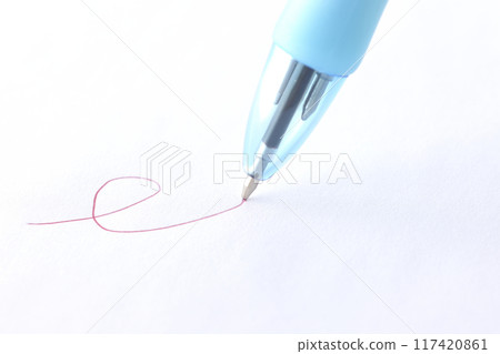 close-up of a ballpoint pen 117420861