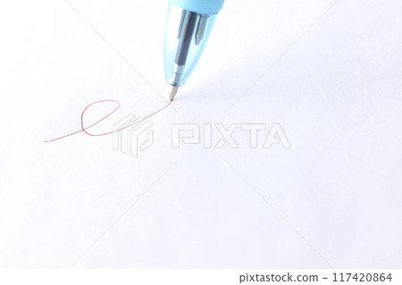 close-up of a ballpoint pen 117420864
