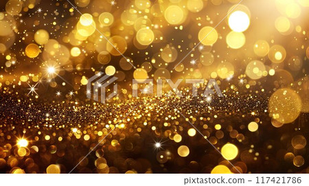 金球散景背景素材02 金球散景背景素材02 117421786