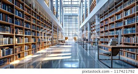 Large library image 01 - Stock Illustration [117421792] - PIXTA